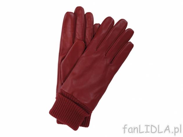 Rękawiczki skórzane Esmara, cena 39,99 PLN za 1 para 
- materiał: wierzchni: ...