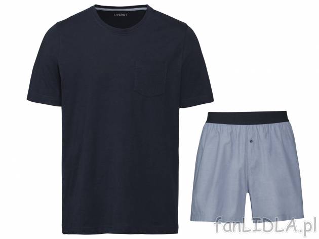 Piżama męska składająca się z T-shirtu i krótkich spodenek, cena 34,99 PLN ...