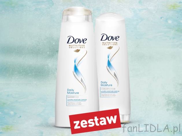 Dove szampon + odżywka , cena 14,00 PLN za 450 g/1 opak., 1 kg=33,31 PLN.