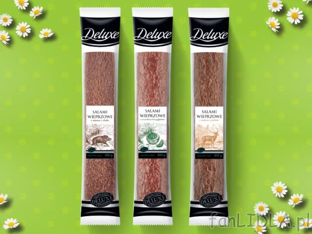 Salami wieprzowe , cena 10,00 PLN za 400 g/1 opak., 1 kg=27,48 PLN. 
- różne ...