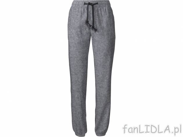 Długie spodnie z lnem , cena 44,00 PLN 
- 55% lnu, 45% bawełny 
- rozmiary: ...