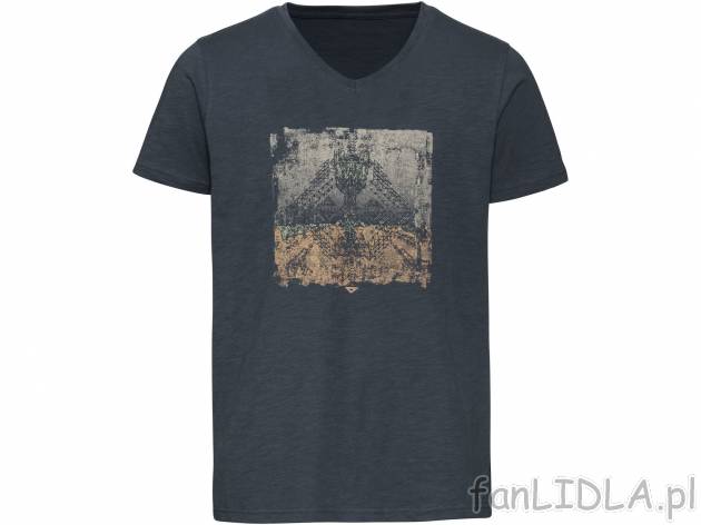 T-shirt męski z dekoltem w serek, cena 19,99 PLN  
-  rozmiary: M-XXL
-  100% bawełny