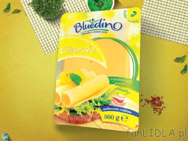 Bluedino Ser w plastrach , cena 6,00 PLN za 500 g/1 opak., 1 kg=13,98 PLN. 
- różne ...