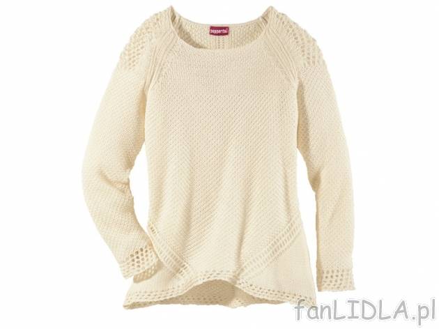 Sweter dziewczęcy Pepperts, cena 32,99 PLN za 1 szt. 
- 3 wzory do wyboru 
- 100% ...