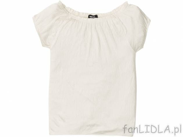 T-shirt dziewczęcy , cena 14,99 PLN 
- 96% wiskozy (Lenzing™ Ecovero™), 3% ...