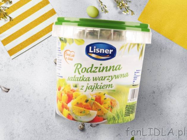 Lisner sałatka warzywna , cena 4,00 PLN za 500g/1 opak., 1kg=8,38 PLN.