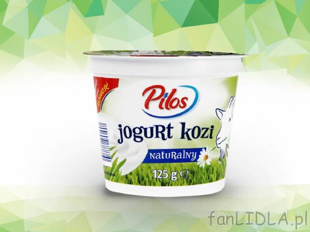 Pilos Jogurt naturalny z mleka koziego , cena 1,00 PLN za 125 g/1 opak., 100 g=0,95 PLN.