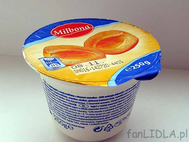 Milbona - najlepszy moim zdaniem jogurt, bo ma duże kawałki owoców, jest smaczny ...