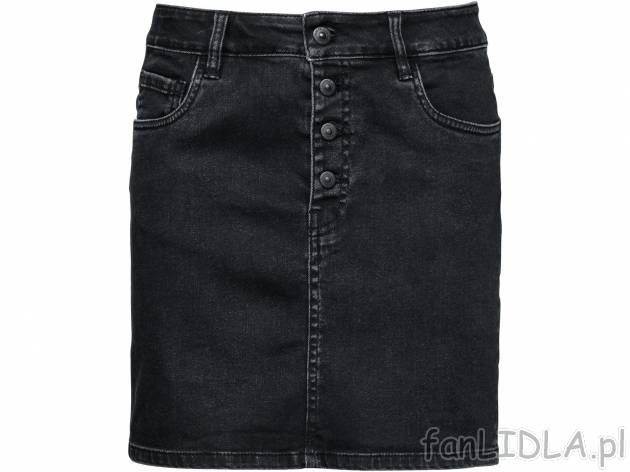 Modna spódnica jeansowa, o dopasowanym kroju, cena 34,99 PLN 
- 98% bawełny, ...
