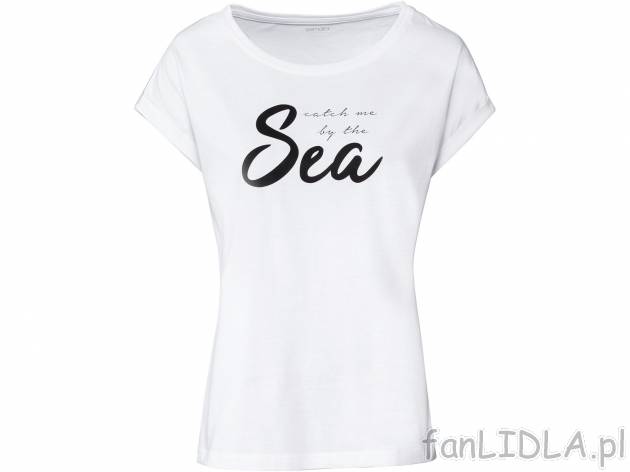 Damski T-shirt z bawełny na lato, cena 9,99 PLN  
-  100% bawełny
-  rozmiary: S-L