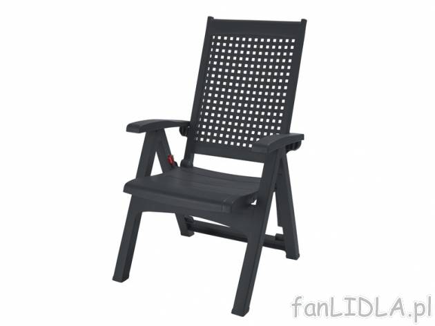 Krzesło składane z wysokim oparciem Florabest, cena 109,00 PLN za 1 szt. 
- możliwość ...