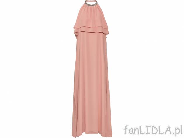 Długa, elegancka suknia szyfonowa , cena 65,00 PLN. Zwiewna suknia wieczorowa, ...