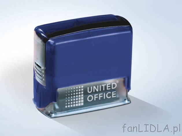 Pieczątka tekstowa United Office, cena 17,99 PLN za 1 szt. 
- kasetka z ponad 300 ...