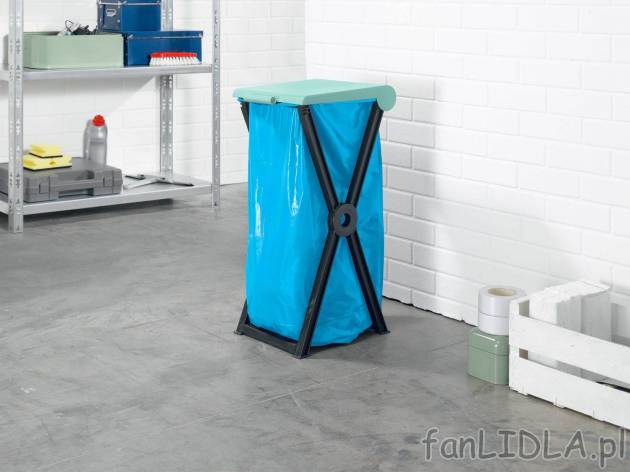 Składany stojak na worki na śmieci , cena 44,99 PLN 
- na worki o pojemności ...