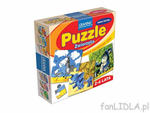 GRA PUZZLE ZWIERZĘTA , cena 18,99 PLN za 1 szt. 
- twoje pierwsze puzzleg 
- ...