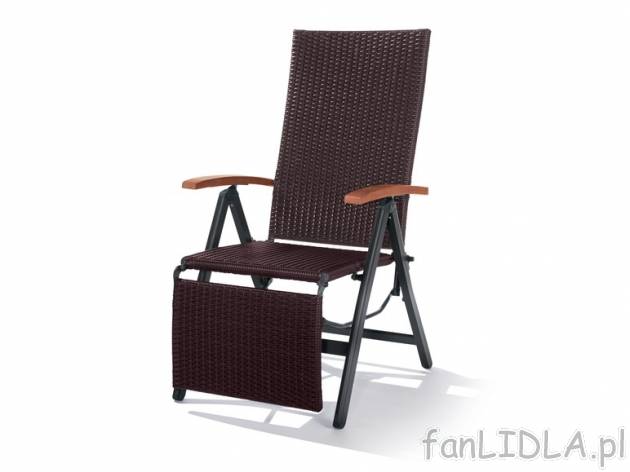 Fotel rozkładany z podnóżkiem Florabest, cena 249,00 PLN za 1 szt. 
- składany ...