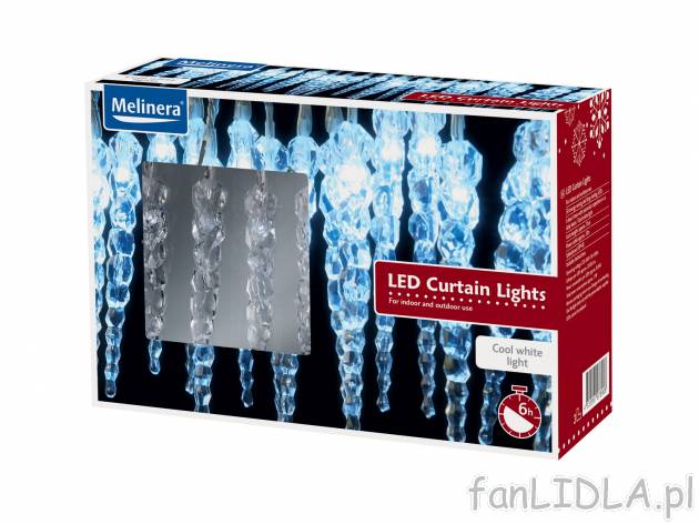 Kurtyna akrylowa LED , cena 34,99 PLN za 1 opak. Kurtyna świetlna w kształcie ...