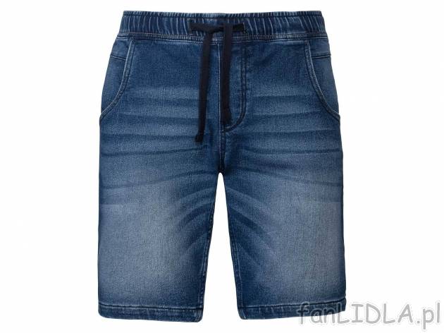 Bermudy jeansowe , cena 39,99 PLN 
- wysoka zawartość bawełny
- wiązanie w ...