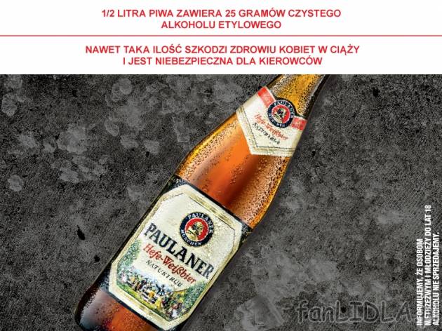 Paulaner Piwo pszeniczne , cena 3,00 PLN za 500 ml/1 but., 1 l=7,98 PLN.