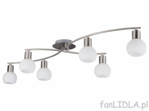 Sufitowa lampa LED , cena 149,00 PLN 
- 6 energooszczędnych żarówek led o ciepłym, ...
