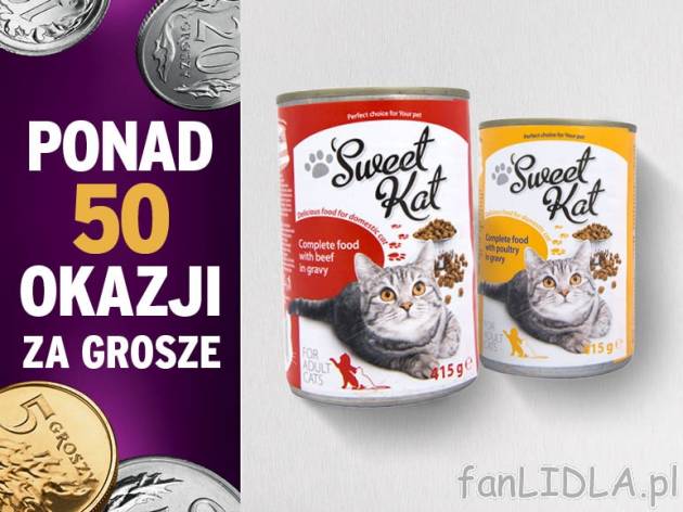 Sweet Kat karma dla kota , cena 0,00 PLN za 415 g/1 opak., 1 kg=2,39 PLN.
