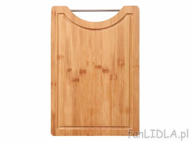Deska do krojenia z drewna bambusowego , cena 19,99 PLN 
- wymiary: 37,5 x 25,6 ...