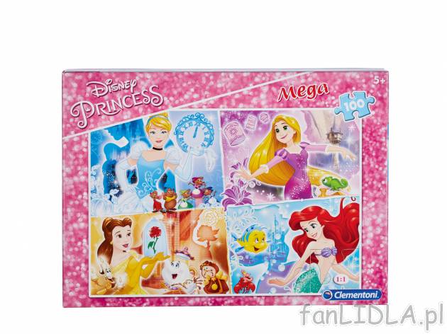 Puzzle , cena 14,99 PLN za 1 opak. Do wyboru 4 wzory: z księżniczkami Disneya, ...