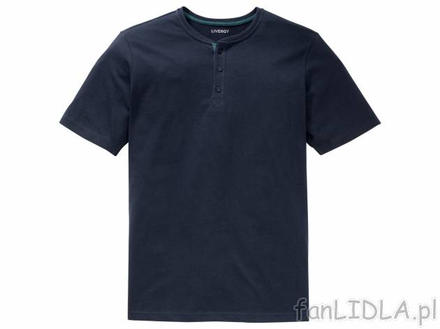 Koszulka męska Livergy, cena 15,99 PLN 
- rozmiary: M-XXL
- 100% bawełny
- Hohenstein ...