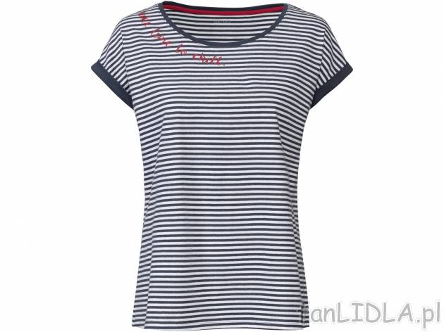 T-shirt Esmara, cena 17,99 PLN 
- 100% bawełny
- rozmiary: XS-L
- Hohenstein ...
