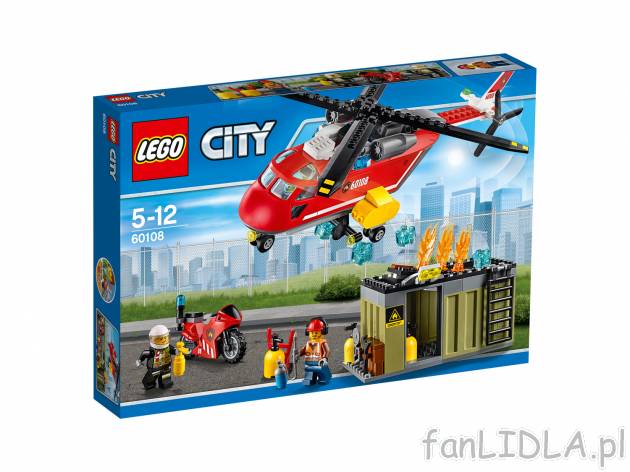 Klocki LEGO®: 60108 , cena 99,00 PLN za 1 opak. 
• Zawiera 3 minifigurki: pilota, ...