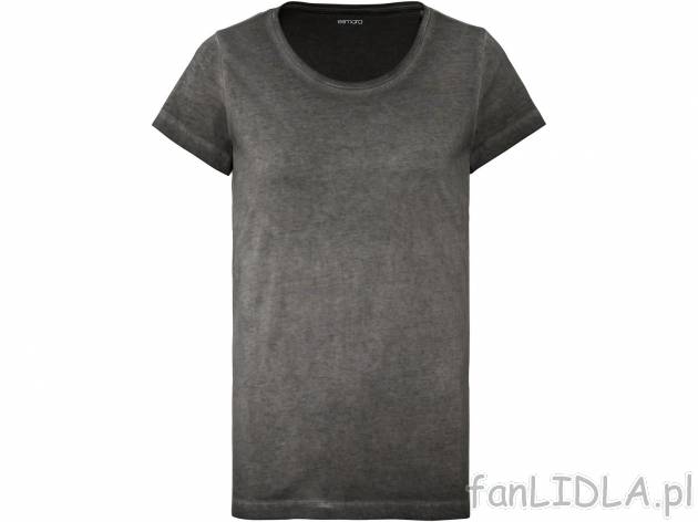 T-shirt damski z biobawełny Esmara, cena 21,99 PLN 
- rozmiary: XS-L
- 100% biobawełny
- ...