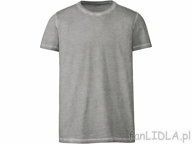 T-shirt męski z biobawełny Livergy, cena 21,99 PLN 
- rozmiary: M-XXL
- 100% ...