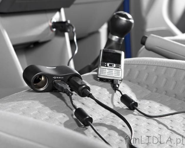 Adapter samochodowy 12 V cena 12,99PLN
- możliwość podłączenia 3 urządzeń ...