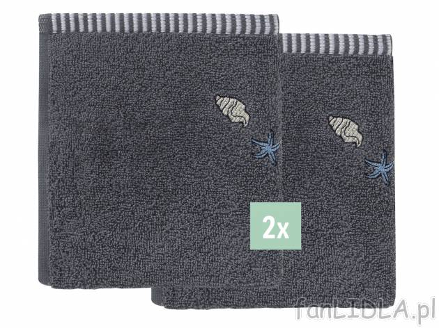 Ręczniki 30 x 50 cm, 2 szt. Miomare, cena 9,99 PLN 
Chłonne i wytrzymałe, miękkie ...