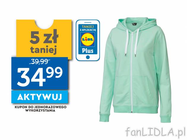 Bluza dresowa Crivit, cena 39,99 PLN 
- rozmiary: S-L
- kaptur ze sznurkiem do regulacji*Cena ...