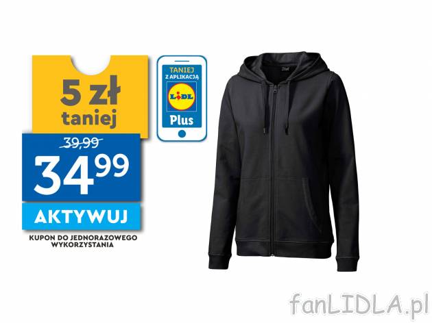 Bluza dresowa Crivit, cena 39,99 PLN 
- rozmiary: S-L
- kaptur ze sznurkiem do regulacji*Cena ...