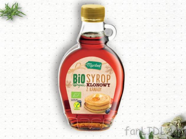 Maribel Bio syrop klonowy , cena 14,00 PLN za 250 ml/1 opak., 100 ml=6,00 PLN.