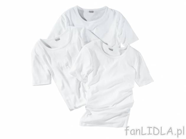T-shirty 3 szt. Livergy, cena 34,99 PLN za 1 opak. 
- czarne lub białe
- materiał: ...