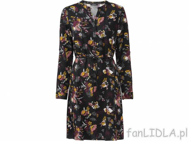 Sukienka z wiskozy Esmara, cena 39,99 PLN 
- możliwość podpięcia rękaw&oacute;w
- ...