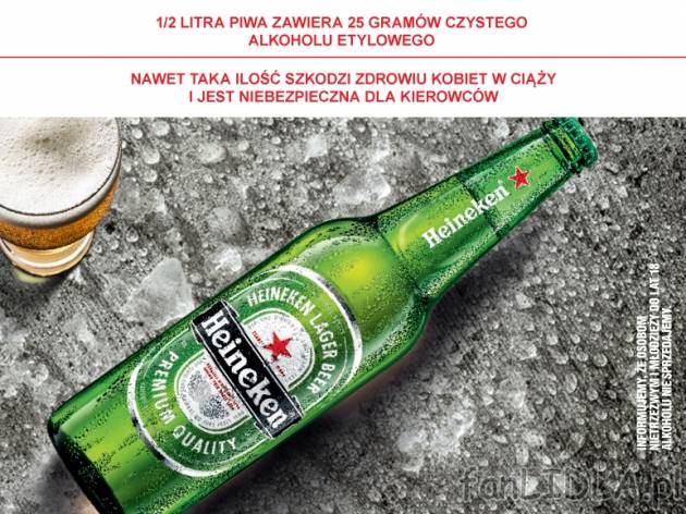 Heineken , cena 2,00 PLN za 500 ml/1 but., 1 l=5,58 PLN.