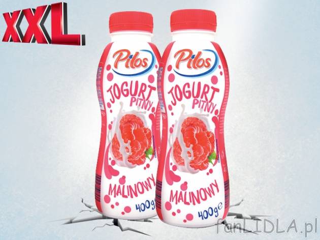 Pilos Jogurt pitny 2 szt. , cena 3,00 PLN za 2 x 400 g, 1 kg=3,75 PLN. 
*cena wyłącznie ...