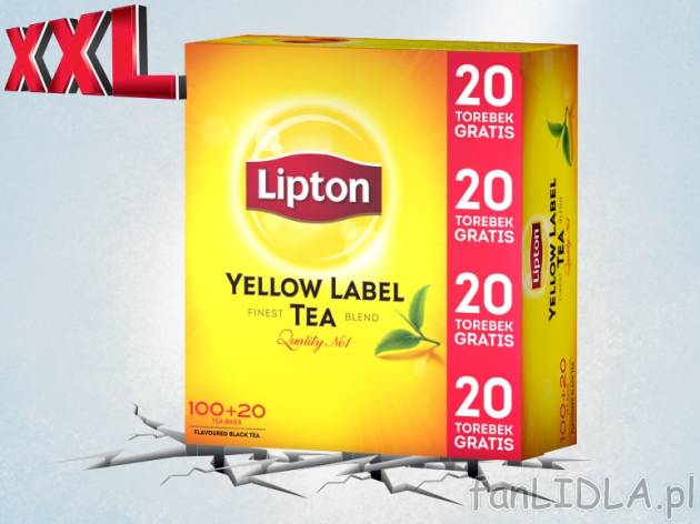 Lipton Herbata ekspresowa, 100 szt. + 20 szt. , cena 14,00 PLN za 100 szt. + 20 szt.
