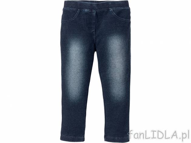 Jegginsy dziewczęce Lupilu, cena 19,99 PLN 
- wygląd jeans&oacute;w, wygoda ...
