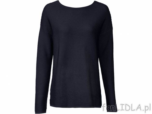 Sweter z bawełną Esmara, cena 34,99 PLN 
- głębokie wycięcie na plecach z tasiemką ...
