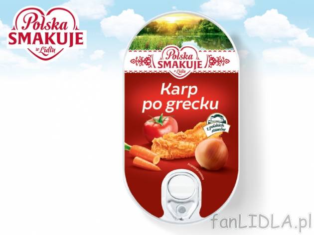 Filety po grecku z dorsza lub karpia , cena 3,00 PLN za 170 g/1 opak., 100 g=2,35 PLN.