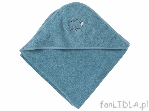Ręcznik z kapturkiem Lupilu, cena 19,99 PLN 
- 100% bawełny
- 75 x 75 cm
- ...