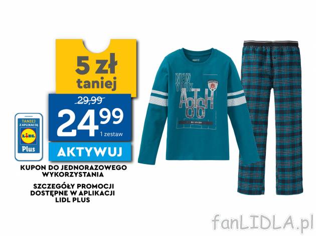 Piżama z flanelowymi spodniami Pepperts, cena 29,99 PLN 
- 100% bawełny
- rozmiary: ...