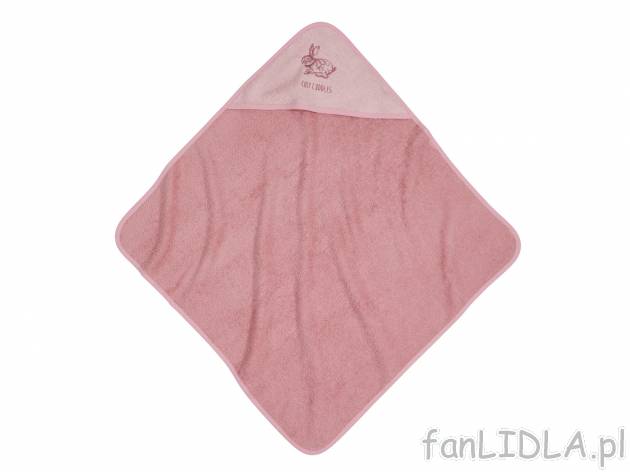 Niezwykle praktyczny ręcznik z kapturem o wymiarze 75 x 75 cm , cena 27,99 PLN ...