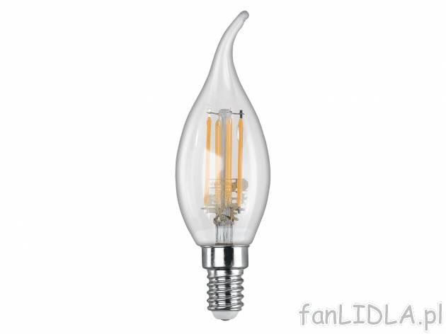Żarówka filamentowa LED Livarno, cena 9,99 PLN 
- 37 W
- klasa A+
- E 14
- ...