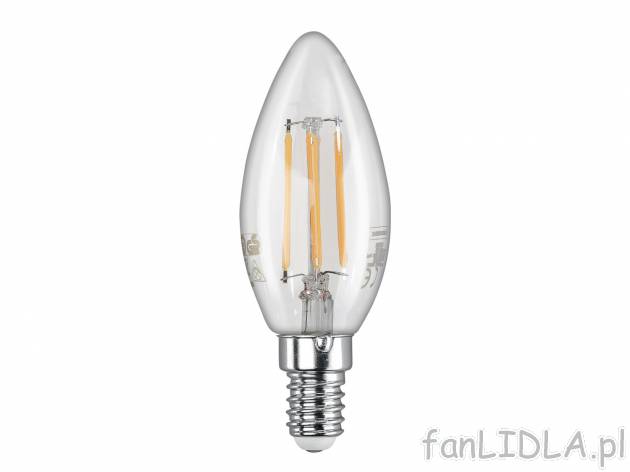Żarówka filamentowa LED Livarno, cena 9,99 PLN 
- 37 W
- klasa A+
- E 14
- ...